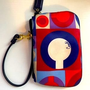 Coach silk wristlet